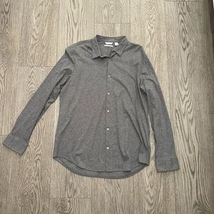 NWOT Calvin Klein Men’s Grey button Long Sleeve
